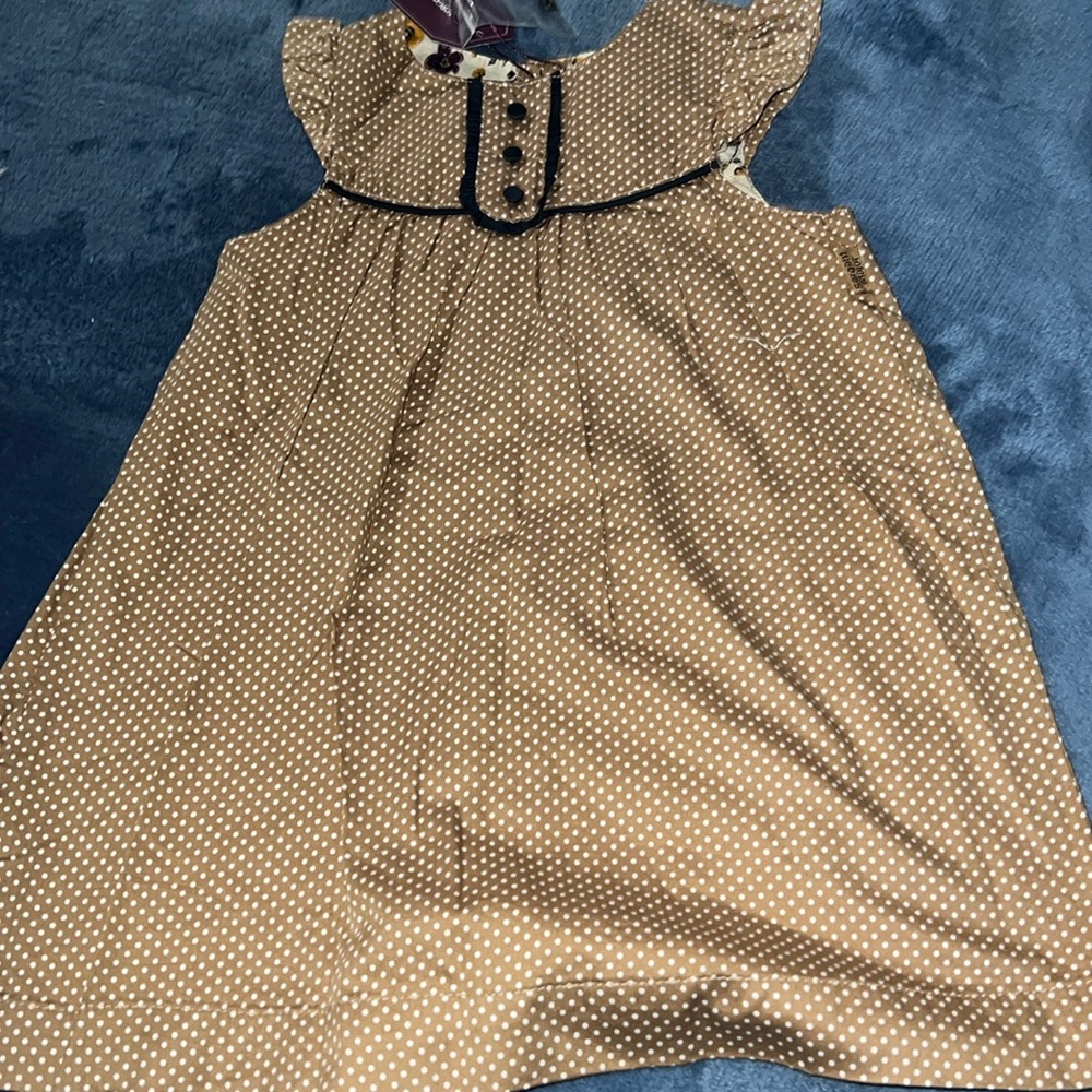 Sergent Major 24 month tan polka dot dress NWT